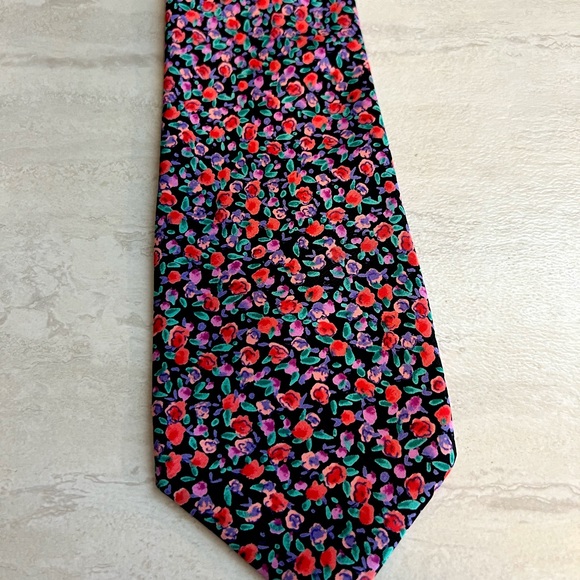 STEFANO CONTI rose flower classic trendy tie - Picture 5 of 7